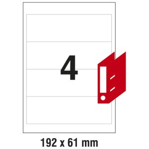 Etikete ILK za registratore 192×61 mm pk100L Zweckform L4761-100 bijele