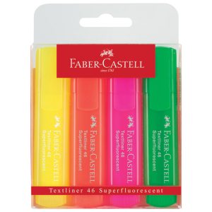 Signir 1-5 mm 46 Superfluorescent pvc etui Faber-Castell 154604/4boje blister