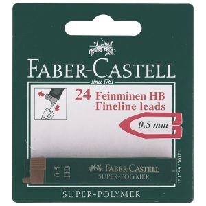 Mine 0,5 mm HB super polymer pk2 Faber-Castell blister