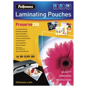 Folija za plastificiranje 250my A4 sjajna pk100 Fellowes 5401802