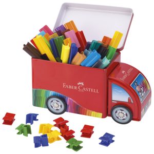 Flomaster školski  33boje u metalnoj kutiji Connector Truck Faber-Castell 155533