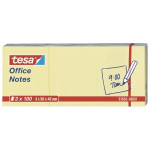 Blok samoljepljiv  40×50 mm 3x100L Office notes Tesa 576530105 žuti