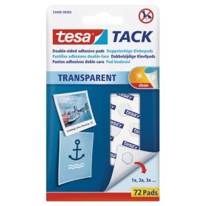 Ljepilo-jastučići-točkice 72x Tack Tesa 59408 prozirno blister