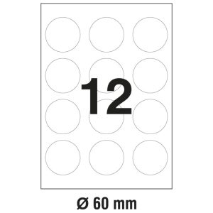 Etikete ILK fi-60mm pk100L Zweckform L3416-100