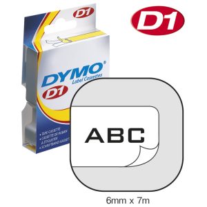 Vrpca D1  6mmx7m Dymo 43613 crno-bijela