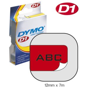 Vrpca D1 12mmx7m Dymo 45017 crno-crvena