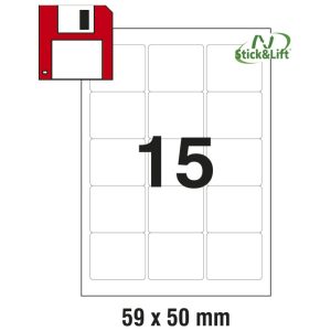 Etikete ILK za diskete 59×50 mm odljepljive pk25L Zweckform L4747REV-25