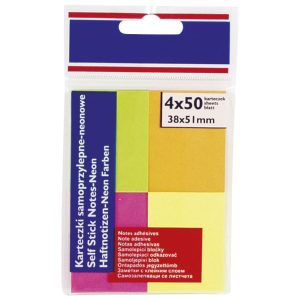 Blok samoljepljiv  38x51mm 4x50L Donau 7578001PL-99 neon blister