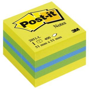 Blok samoljepljiv kocka 51×51 mm 400L Post-it 3M.2051L