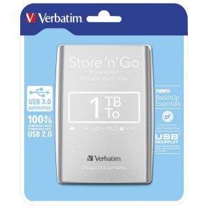 Hard disk 2.5″     1TB USB 3.0 Verbatim 53071 srebrni blister