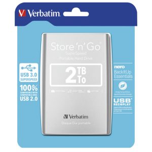 Hard disk 2.5″     2TB USB 3.0 Verbatim 53189 srebrni blister