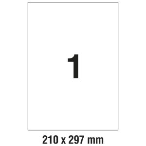 Etikete LK 210×297 mm polyester pk25L Zweckform L7567-25 prozirne (mliječno)