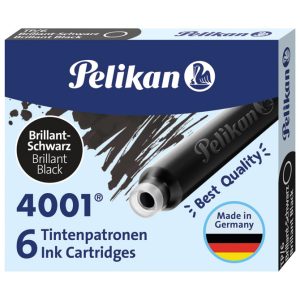 Tinta za nalivpero patrone pk6 4001 Pelikan 301218 crna