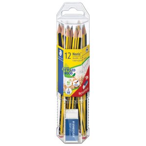 Olovka grafitna HB Noris pk12+gumica Staedtler 61 120P1 blister