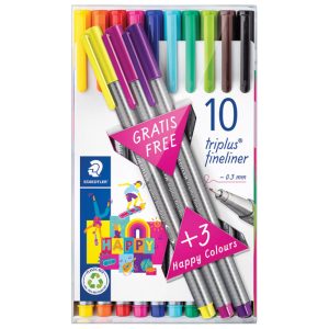 Flomaster fineliner 0,3mm 10+3 boja Triplus Staedtler 334 TB13 blister