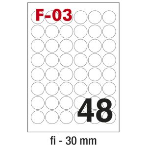 Etikete ILK fi-30 mm pk100L Fornax F-03