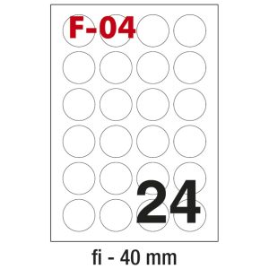 Etikete ILK fi-40 mm pk100L Fornax F-04