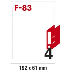 Etikete ILK za registratore 192×61 mm pk100L Fornax F-83