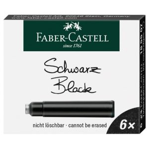 Tinta za nalivpero patrone pk6 Faber-Castell 185507 crna