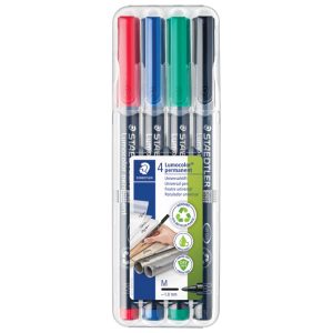 Marker permanentni 1mm pk4 reciklirani Lumocolor Staedtler 317 WP4