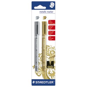 Marker nepermanentni 1-2 mm Metallic pen Staedtler 8323-S BK2 sortirano blister