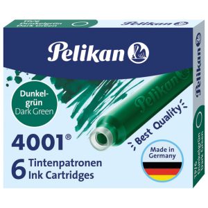 Tinta za nalivpero patrone pk6 4001 Pelikan 300087 tamnozelena