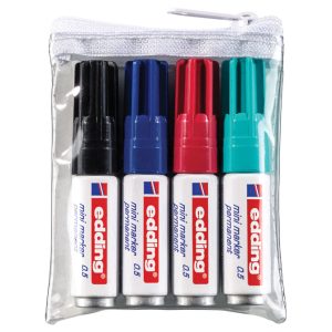 Marker permanentni mini 0.5 pk4 Edding sortirano