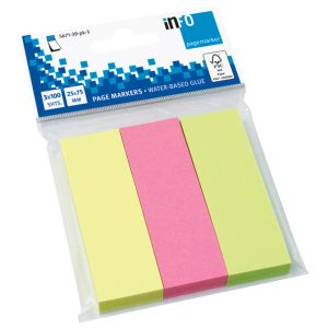 Zastavica 25×75 mm 3bojex100L papir Global Notes 5671-39-pk3 sortirano blister