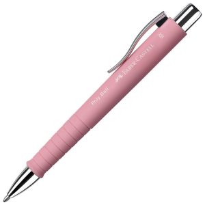 Olovka kemijska gumirana Poly Ball XB Faber-Castell 241127 pastelno roza – NL