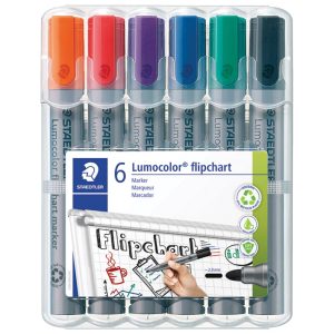 Marker Flipchart 2mm pk6 reciklirani Lumocolor Staedtler 356 WP6 sortirano