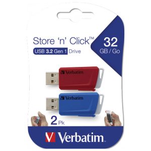 Memorija USB 2x32GB 3.0 Store’n’Click Verbatim 49308 sortirano blister