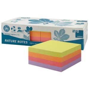 Blok samoljepljiv kocka 75×75 mm 2x400L Nature Global Notes 5654-97box sortirano