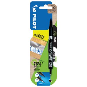 Marker permanentni obostrani Twin Marker Begreen Pilot SCA-TM-BG crni blister