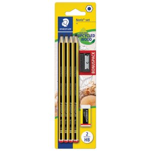 Olovka grafitna HB Noris pk8+gumica+šiljilo gratis Staedtler 120 SBK8P1 blister