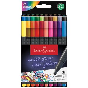 Flomaster fineliner 0,4 mm Grip 20boja Faber-Castell 151620 sortirano blister