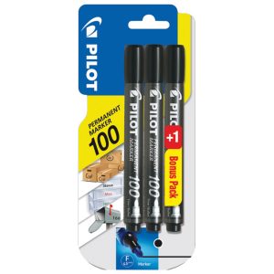 Marker permanentni 1mm okrugli vrh pk2+1 gratis Pilot SCA-100 crni blister