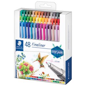 Flomaster fineliner 0,3 mm 48boja Triplus Design Journey Staedtler 334 C48-C