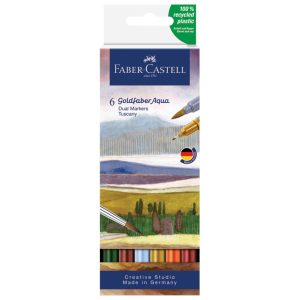 Marker obostrani akvarel  6boja Tuscany Goldfaber Faber-Castell 164521 sortirano blister