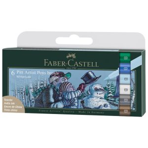 Set Pitt artist brush B  6boja Winterlude Faber-Castell 167176 blister