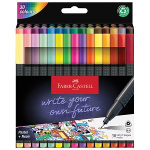 Flomaster fineliner 0,4 mm Grip 30boja Faber-Castell 151630 sortirano blister