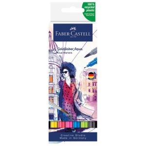 Marker obostrani akvarel  6boja Goldfaber Faber-Castell 164606 sortirano blister