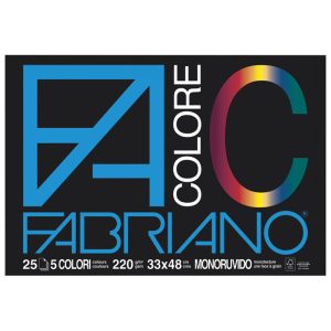 Papir u boji A3+ 220g u bloku pk25 Bristol Colore Fabriano sortirano