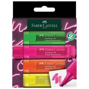 Signir 1-5 mm 46 Neon kartonska kutija Faber Castell 254600/4boje blister