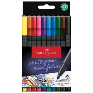 Flomaster fineliner 0,4mm Grip 10boja Faber Castell 151610 sortirano blister