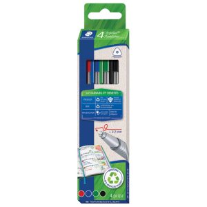 Flomaster fineliner 0,3 mm pk4 reciklirani Triplus Staedtler 334 RC4 sort