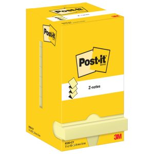 Blok samoljepljiv “Z” 76x76mm 12x100L Post-it 3M.R330 žuti