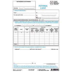 Obrazac ER-1/E potvrda o plaći pk10 Fokus