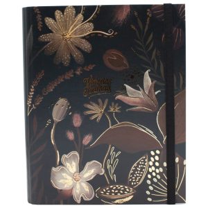 Organizer 18x23cm 108L spiralni s gumicom Black/Gold Marker 1791