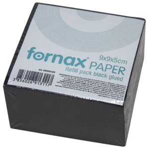 Papir za kocku 9x9x5 cm ljepljeni Fornax crni