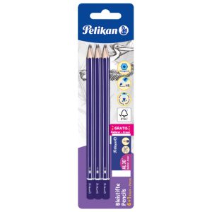 Olovka grafitna HB Standard pk6 + gumica AL30 Pelikan 914341 blister